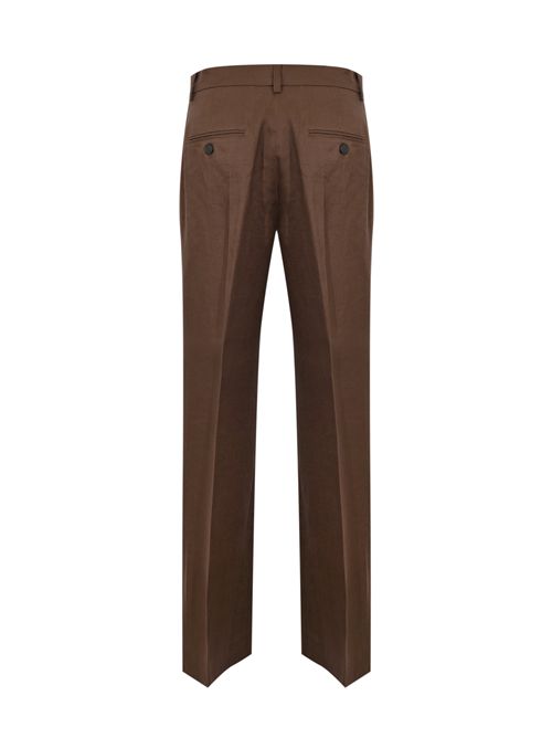 Pantalone WKDMALIZIA in canvas di lino Cioccolato WEEKEND MAX MARA | 2615131112600037